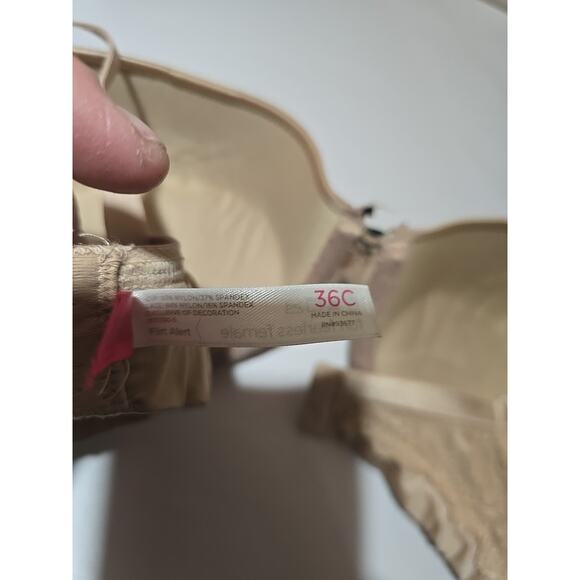 Cosmopolitan Tan Full Coverage Adjustable Straps Underwire Push Up Bra Size 36C - Picture 6 of 6